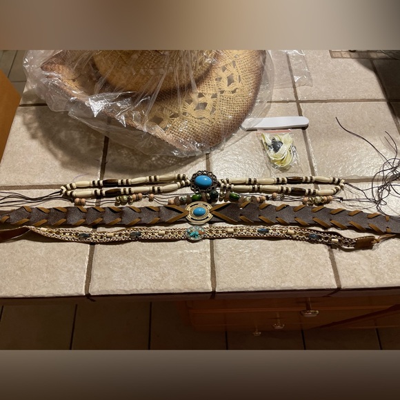 Straw Cowgirl & Cowboy Western Hat Fully Adjustable 4 interchangeable hat bands - Picture 9 of 17